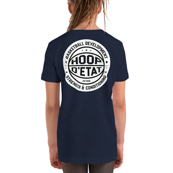 Diphon - Short-Sleeve Crew Neck Plain Lettering Embossed T-Shirt